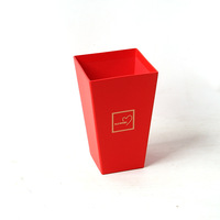 Petite boîte à fleurs en carton auto-élevable avec logo en feuille d'or et pelliculage mat, boîte cadeau pour bouquets, boîte à fleurs portable pour fleuristes