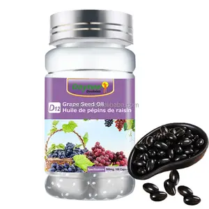 Capsule molle d'huile de pépins de raisin anti-vieillissement soins de la peau de beauté suppléments à base de plantes extrait de pépins de raisin