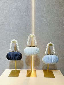 New Style Celebrity Dinner Clutch Bag Women's Evening Chinese Style Pearl Lock Closure <b>Large</b> <b>Bead</b> Chain Handbag Tanjing - Product Image 4