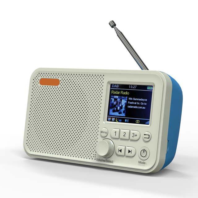 Vofull Portable AM/FM Radio with 2.4 Inch Color LCD Display Flashlight Rechargeable Battery & Built-In Speaker for Outdoor Use