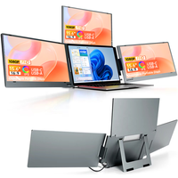 Moniteur portable Eimio pour ordinateur portable, extension d'écran 15,6 pouces FHD IPS, triple écran portable, type-C, triple écran pour ordinateur portable, OEM
