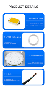 Luz LED Ultrafina de 8mm para <span class=keywords><strong>Piscina</strong></span>, Control Wifi RGB 18W IP68, Rellena de Resina, Acero Inoxidable 316SS, Lámpara Subacuática de Pared para <span class=keywords><strong>Piscina</strong></span> - Product Image 2