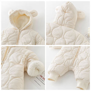 Peleles con capucha para bebés recién nacidos de 3 a 36M, ropa infantil de algodón, mono cálido para nieve, ropa de exterior, invierno, 2022 - Product Image 2