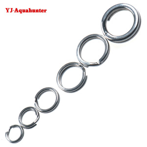 Anillos Divididos de Acero Inoxidable 1-19 #   100 piezas de ganchos giratorios para pesca con señuelos - Product Image 2