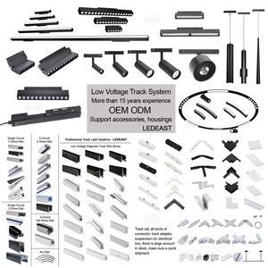 Ledeast DC48V hiện đại Magnetic theo dõi ánh sáng tuyến tính hệ thống chiếu sáng với <span class=keywords><strong>LED</strong></span> điện áp thấp 48V đầu vào cho biệt thự trang trí - Product Image 5