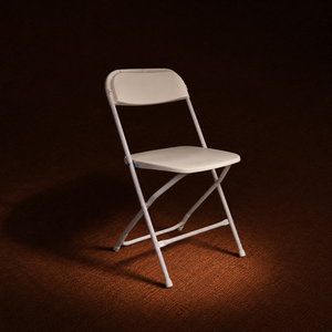 Chaise pliante en plastique blanc, légère, moderne, durable, confortable, pour usage extérieur, jardin, école, hôtel, recommandée pour les surfaces moelleuses - Product Image 1