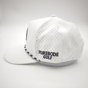 Casquettes de golf imperméables et tendance en tissu Dobby à pois pour hommes et femmes, 5 panneaux, réglables, visière légèrement incurvée, patch en caoutchouc, pour sports de plein air - Product Image 3