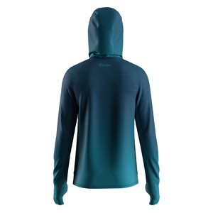 Ropa de Pesca Marina para Hombre, Color Azul Pacífico Sólido, Protección UV, Capucha con Protección para el Cuello, Secado Rápido, para Caza - Product Image 5