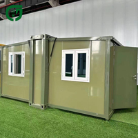 Modulaire moderne 20 pieds préfabriqué Miniature verre Mobile Office Ready-Made Kit Set Cabin Home-Container House for Bedroom Use