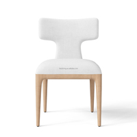 Table à manger ronde en chêne massif FERLY, 4 places, style moderne minimaliste, pour intérieur, maison, hôtel, villa, restaurant