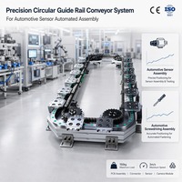 Transportador de Palets Circular Modular para Ensamblaje de Unidades de Accionamiento Eléctrico, Línea de Transferencia con Riel Guía de Alta Rigidez