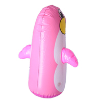 Sac de boxe de pingouin gonflable en PVC épaissi pour enfants sac de boxe en forme d'animal en plastique durable pour les tout-petits