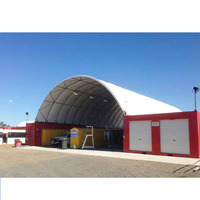 Tente d'abri de conteneur de structure de double botte de PVC de couverture extérieure temporaire de stockage pour le garage d'entrepôt de stockage de machine