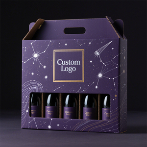 Bán buôn sáu gói chai rượu vang bao bì vận chuyển đồ uống tái chế tàu sân bay sóng carton bia Matt cán UV lớp phủ - Product Image 4