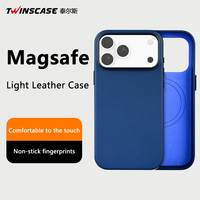 Étui de téléphone en cuir véritable de vachette de qualité supérieure avec fonction de charge sans fil et design magnétique anti-chute pour la série iPhone 17