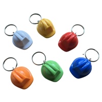 Porte-clés mini-chapeau de sécurité en plastique personnalisé en gros Porte-clés casque de sécurité créatif avec logo