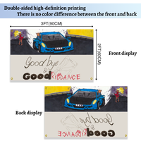 Drapeau de rappeur Juice Goodbye & Good Riddance, tapisserie commémorative 3x5 pieds, décoration pour voiture, chambre, salon, garage, pour fans de musique et collectionneurs