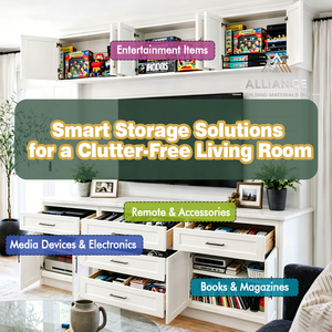 Modern Style Living Room TV Cabinet | Custom TV <b>Storage</b> Cabinets For American Multi-Family | CARB-<b>2</b> Wooden TV Console Cabinets - Product Image 3