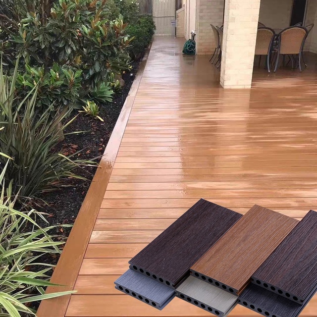 Anti-UV WPC Composite Decking Wood Grain Flooring for Terrace