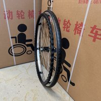 Le pneu pneumatique solide de 24 pouces comprend un roulement de roue avec des accessoires de collection faciles à vis pour fauteuil roulant manuel Livraison gratuite