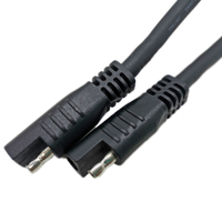 Câble d'extension à déconnexion rapide SAE 16AWG, faisceau de câbles d'alimentation standard avec prise SAE pour la charge de batteries automobiles, VR et motos