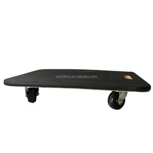 Big <span class=keywords><strong>Black</strong></span> Wood 300 Kg Load Moving <span class=keywords><strong>Dolly</strong></span> con rueda de 5'' - Product Image 2
