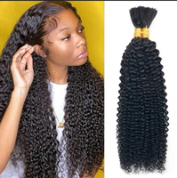 Cheveux pré-gonflés DX400 Springy Afro Twist 1B Marley Hair, torsadés, style Kinky Cuban Twist, pour crochet, pré-séparés, en vrac
