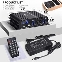 S-299 Mini 4.1 Audio Stereo Power Amplifier BT Portabel untuk Mobil dan Rumah Penggunaan Ganda 4*40W Amplifier Audio dengan Remote Control