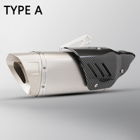 Pot d'échappement de moto en acier inoxydable 51 mm