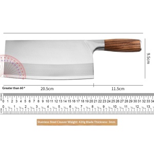 Couteau de Chef en Acier Inoxydable 30CR13 Lin Tai Zuo, Tranchant, Multifonctionnel, pour Couper et Trancher la Viande, Usage Domestique - Product Image 2