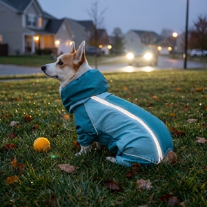 Vêtements de pluie modernes pour chien, imperméable intégral color-block à quatre pattes pour jours de pluie, tailles XS, petits <span class=keywords><strong>et</strong></span> moyens chiens, <span class=keywords><strong>Corgi</strong></span>, <span class=keywords><strong>Teckel</strong></span>, etc. - Product Image 1