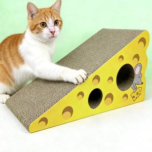 Harga Pabrik Papan Garukan Kucing Kertas Bergelombang Segitiga Alat Garukan Cakar Tahan Lama <span class=keywords><strong>Sofa</strong></span> Kucing dan Mainan Kucing. - Product Image 1