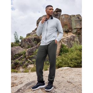 FOXA <b>Men's</b> Fleece Sweatpants <b>Cuffed</b> <b>Joggers</b> Warm Cotton Baggy Pants With Elastic Waist Breathable Design - Product Image 3