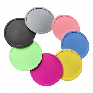 Sous-verre rond en caoutchouc souple PVC silicone pour boissons, prix d'usine, vente en gros avec logo - Product Image 6