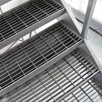 Escalier en colimaçon galvanisé pour l'extérieur Grille de marche de barre d'escalier en acier à usage intensif/HDG/grilles de barre en acier Panneau de caillebotis en acier