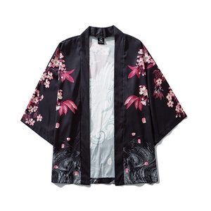 Veste <span class=keywords><strong>Kimono</strong></span> Cardigan Grande Taille pour <span class=keywords><strong>Homme</strong></span> à la Mode Japonaise <span class=keywords><strong>Yukata</strong></span> Veste <span class=keywords><strong>Kimono</strong></span> Légère Décontractée en Polyester 100% - Product Image 2