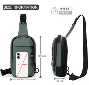 Lightweight Nylon Small Crossbody Sling <b>Bag</b> for <b>Men</b> Women Multi-Pocket Chest <b>Bag</b> with Roomy Space - Product Image 3