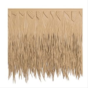 Nouveaux panneaux de toiture synthétiques en chaume de palmier ignifuges et résistants aux UV <span class=keywords><strong>pour</strong></span> villas de villégiature - Product Image 1