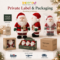 Fabricant de jouets en peluche OEM, Père Noël en peluche, poupée personnagre de Noël sur mesure pour la promotion de la marque et les cadeaux