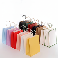 Sacs en papier kraft écologique personnalisés pour le café à emporter et les courses de cadeaux écran/logo imprimé offset emballage en gros