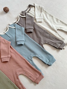 Mono de una pieza <span class=keywords><strong>para</strong></span> bebé, ropa de escalada suave de algodón de manga larga <span class=keywords><strong>para</strong></span> primavera y otoño, pijama cálido <span class=keywords><strong>para</strong></span> el hogar, botón - Product Image 2