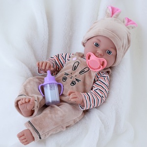 Simulation <b>doll</b> with bottle nipple accessories, soft rubber <b>doll</b> suitable for children's <b>play</b> toys - Product Image 6