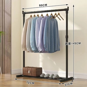 Porte-manteau mural en fer, étagère, mobilier pour chambre, armoire à vêtements, porte-manteau sur pied, rangement pour vêtements, étagères en métal pour la maison - Product Image 2