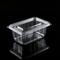 Boîte de boulangerie jetable transparente en PET avec couvercle pour biscuits au beurre, shortbread, emballage de vente au détail, qualité alimentaire, vente en gros