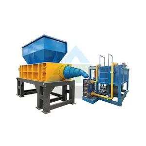 Waste Plastic Used Rubber Tires Metal Scrap Shredder Radiator Copper And Aluminum Recycling Double Shaft Machine