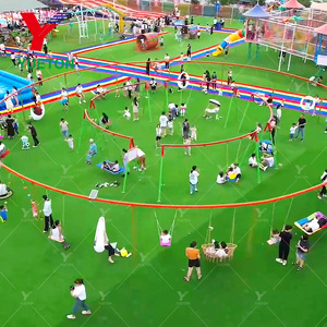 <b>Cheap</b> Price Multi-Person Outdoor Commercial Amusement Park Children's Playground Stimulation Unpowered Rotating Swing - Product Image 2