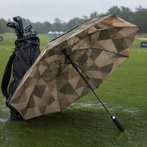 Parapluie publicitaire personnalisé Junvoy avec logo imprimé, pour voyages, soleil et pluie, promotion commerciale, motif camouflage puzzle. - Product Image 3