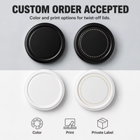 Impression sérigraphique personnalisée OEM couleur Pantone sur couvercles métalliques pour bocaux Mason, emballage alimentaire, vente en gros