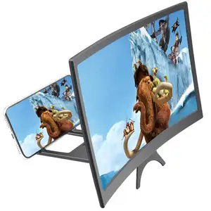 Hot Selling Anti-Gebroken Vergroot Screen Vergrootglas 3D Vouwen 12Inch Gebogen Mobiele Telefoon Hd Screen Video Versterker