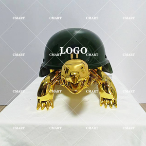 Op maat gemaakt luxe merk 40cm hars gouden schildpad beeldje gouden schildpad met logo pop art sculptuur cartoon chromen schildpad sculptuur - Product Image 4